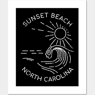 Sunset Beach, North Carolina Summer Waves and Surf Posters and Art